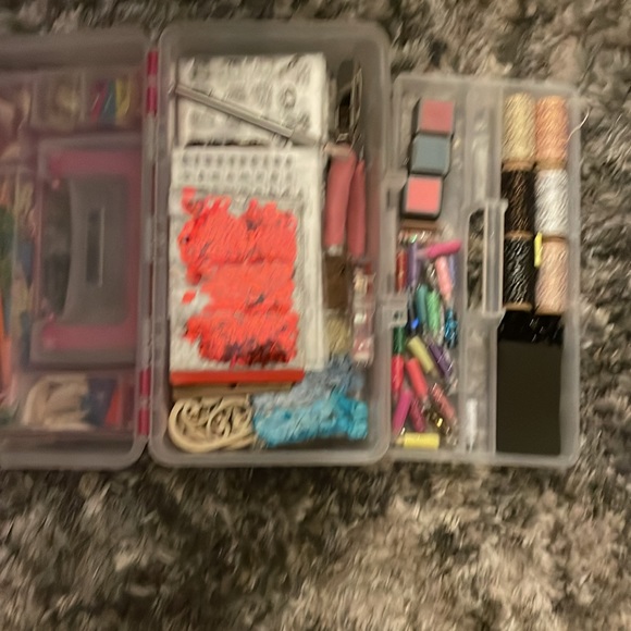 Includes unused stencils, stamps, stickers, 3/4 hole punch and much more. - Picture 6 of 7